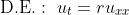 \text{D.E.}: \ u_t=ru_{xx}